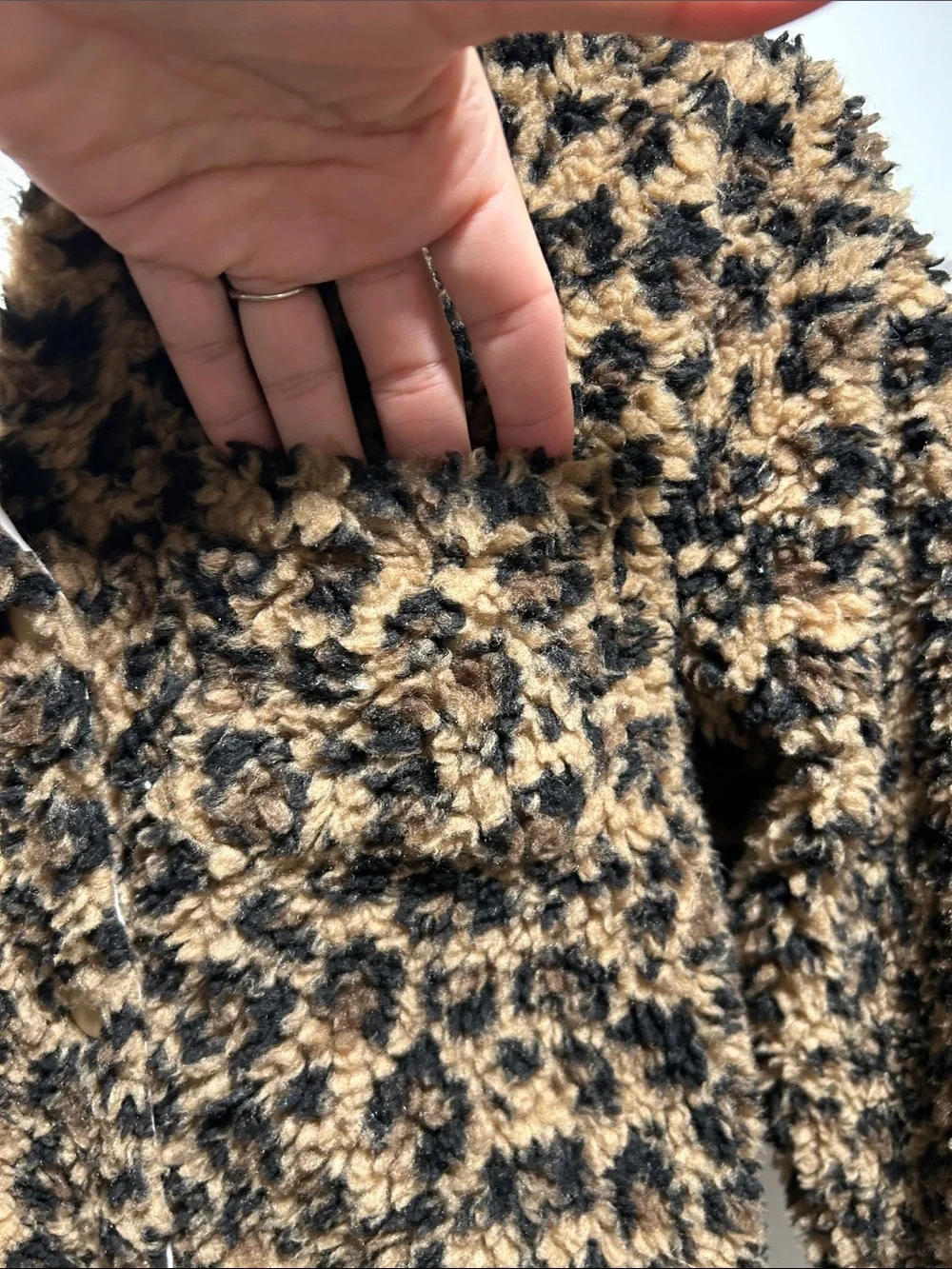 Crewcuts Leopard-Print Faux Fur Puffer Jacket - Black & Tan